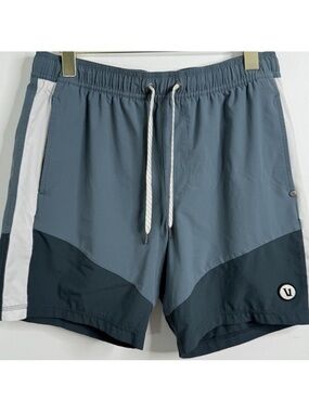 Vuori Kore Lined Short Men's Sz M Blue Deep Sea/Deep Sea/Salt Lined X1 EUC Gym
